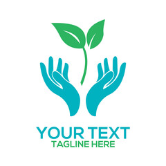 hands holding green leaves