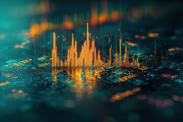 Dynamic visualization of market trends through share price movements