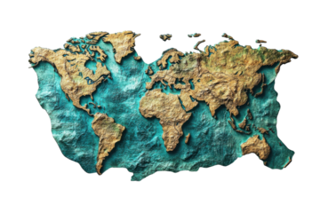 Historical Map of Ancient Civilizations for Educational Purposes with Isolated on Transparent Background