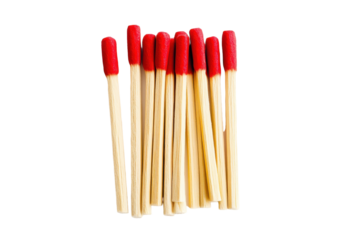 Safety Matches with Striking Surface Isolated on Transparent Background
