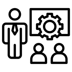 Training seminar icon. Illustration vector