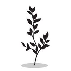 Flower silhouette illustration Design Flower silhouette icon																	