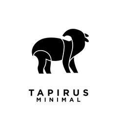 Obraz premium Tapirus line black logo icon design illustration