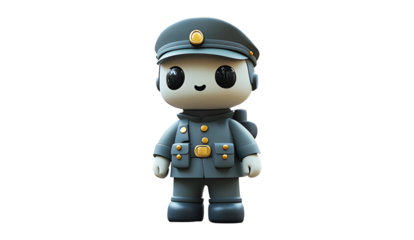 3D Soldier illustration banner. Cartoon Male Character of Military Man isolated on cut out PNG or transparent background.