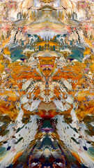 Abstract background art . Ethnic pattern. Mixtures of oil paint. Trendy hand painting canvas. Wall decor and Wall art prints Idea. 3D Texture. Art object