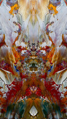 Fototapeta premium Abstract background art . Ethnic pattern. Mixtures of oil paint. Trendy hand painting canvas. Wall decor and Wall art prints Idea. 3D Texture. Art object