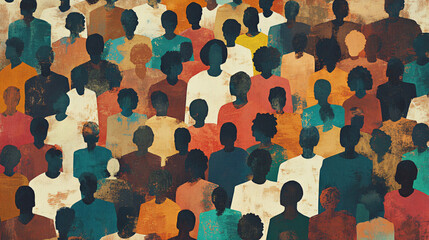 A compelling visual representation of the struggles faced by minority groups in society.