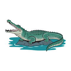  A crocodile vector art illustration