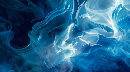 Fototapeta premium abstract background Translucent, fluid shapes glowing in a dark background.