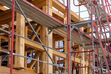 Fachwerk-Neukonstruktion und Gerüstbau