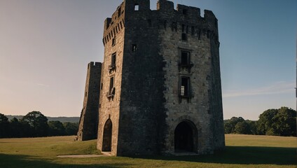 A breathtaking archer tower at sunrise