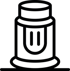 Simple bold outline icon representing an electric kettle boiling water, ready to be served