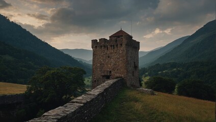 A breathtaking archer tower surrounded by nature captivates visitors with its beauty