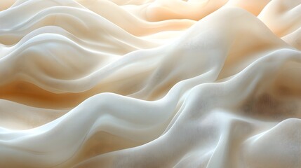 Obraz premium Elegant Satin Waves Billowing in Soft Pastel Tones
