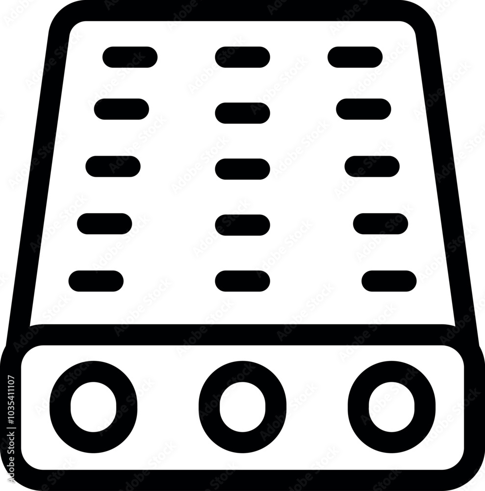 Poster server rack icon representing data storage and processing capabilities in a modern datacenter