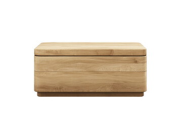 Elegant Storage Bench with Backrest and Soft Cushion for Stylish Home Decor Isolated on Transparent Background