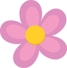 Pink flower icon. Natura bloom. Decorative element