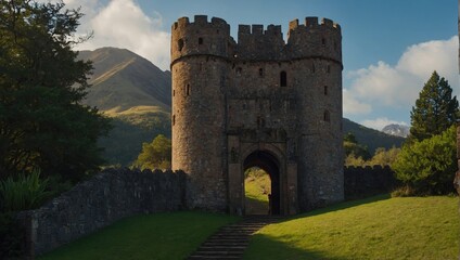 A charming archer tower standing in a picturesque setting enchants all