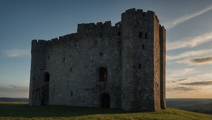 A charming archer tower surrounded by vibrant gardens delights all