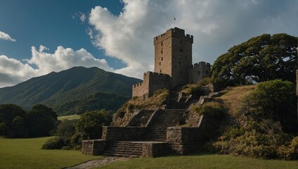A delightful archer tower nestled in the hills