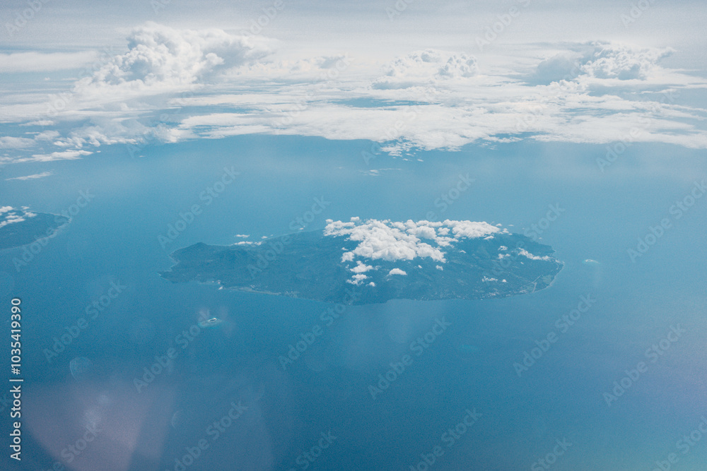 Wall mural aerial view of an island in the philippines south east asia