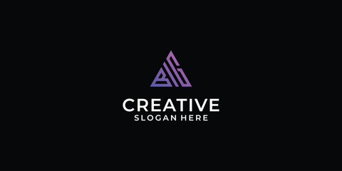 creative letter big tryangel logo