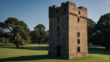 A historic marker tells tales of the archer tower