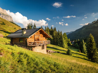 Fototapeta premium mountain lodge