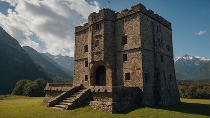 A lonely archer tower overlooking the ocean