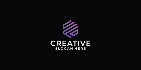 creative letter cfo exagon logo