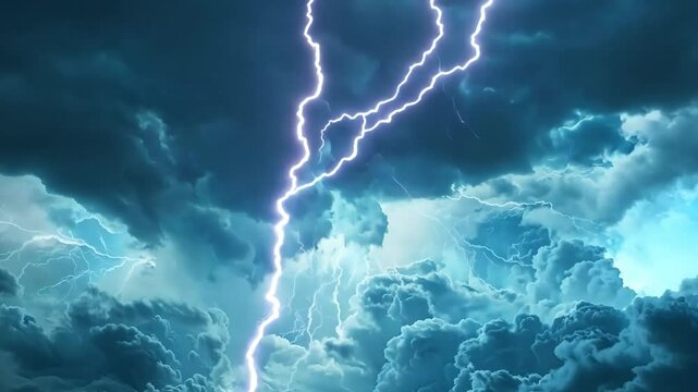 Thunder rumbling through stormy clouds, Video