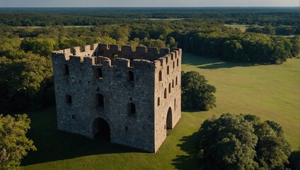 A majestic archer tower overlooks the battlefield, providing strategic advantage to its defenders