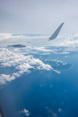 Aerial view of an island in the Philippines South East Asia