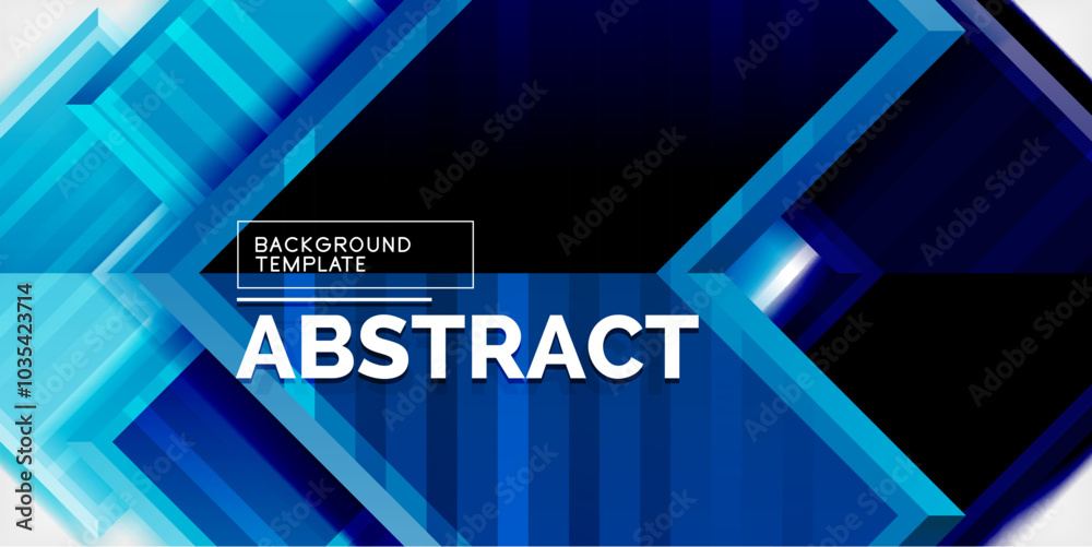 Poster Arrow symbols created with 3d effects and line texture geometric abstract background