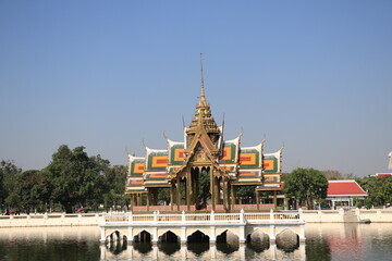 the Aisawan Thiphya-Art Pavilion is a magnificent example of traditional Thai architecture