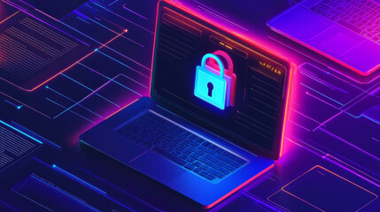 A concept illustrating internet security, emphasizing protective measures, encryption, and safe online practices to safeguard personal data and privacy.



