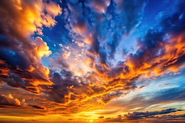 Obraz premium Low angle view of colorful clouds at sunset canvas