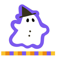 魔女帽子のおばけハロウィンアイコン-8