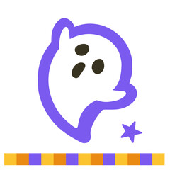 Obraz premium 歌うのおばけのハロウィンアイコン-7