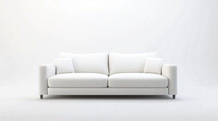 Modern White Couch in Bright Minimalist Room