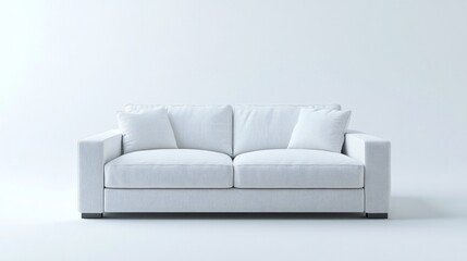 Fototapeta premium Stylish White Sofa for Modern Living Room Decor