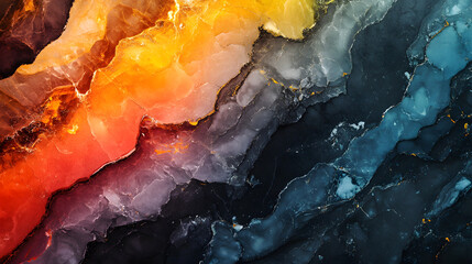 Liquid, colorful marble background in modern art style Blue, Red, Green, Pink, Rose, Black