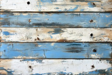 Obraz premium Background of blue and white painted weathered wooden planks