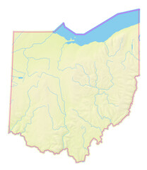 Map of the State Ohio (US).