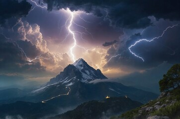 A breathtaking storm engulfs Mount Olympus, where ancient Greek gods are believed to hold dominion over nature's fury.