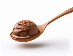 spoon with a scoop of ice cream