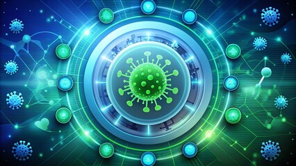 Obraz premium Infographic Icon for Medical Coronavirus Concept with Text Space - High Dynamic Range Design