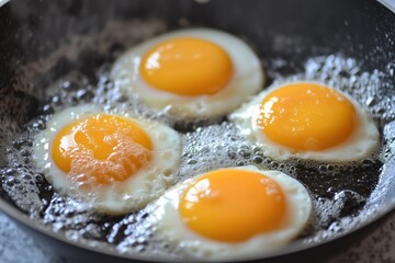 eggs frying in a pan