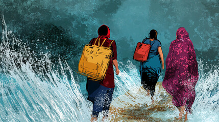 A compassionate visual depicting the role of women in migration.