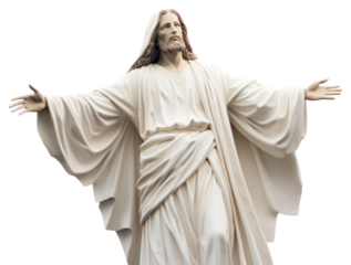 PNG Statue Jesus Christ sculpture white white background.
